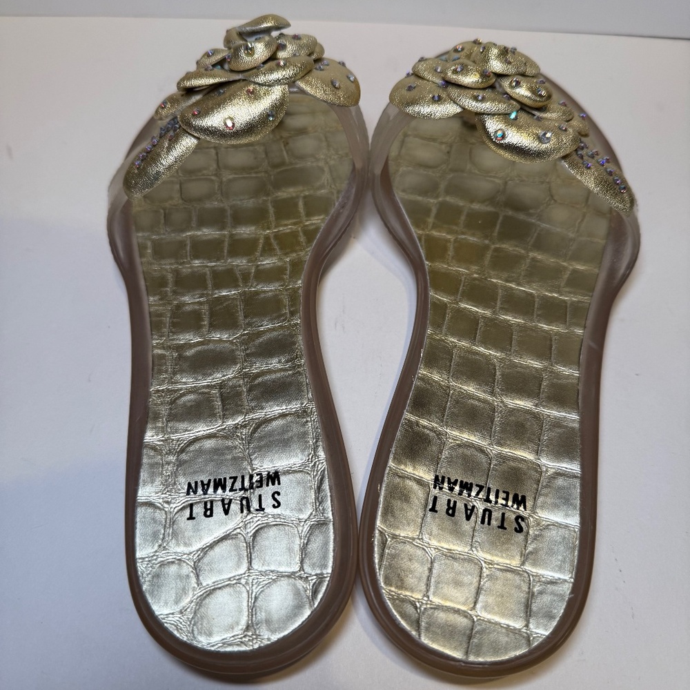 STUART WEITZMAN Sandals with Swarovski crystals Summer Size 8 - Picture 5 of 8